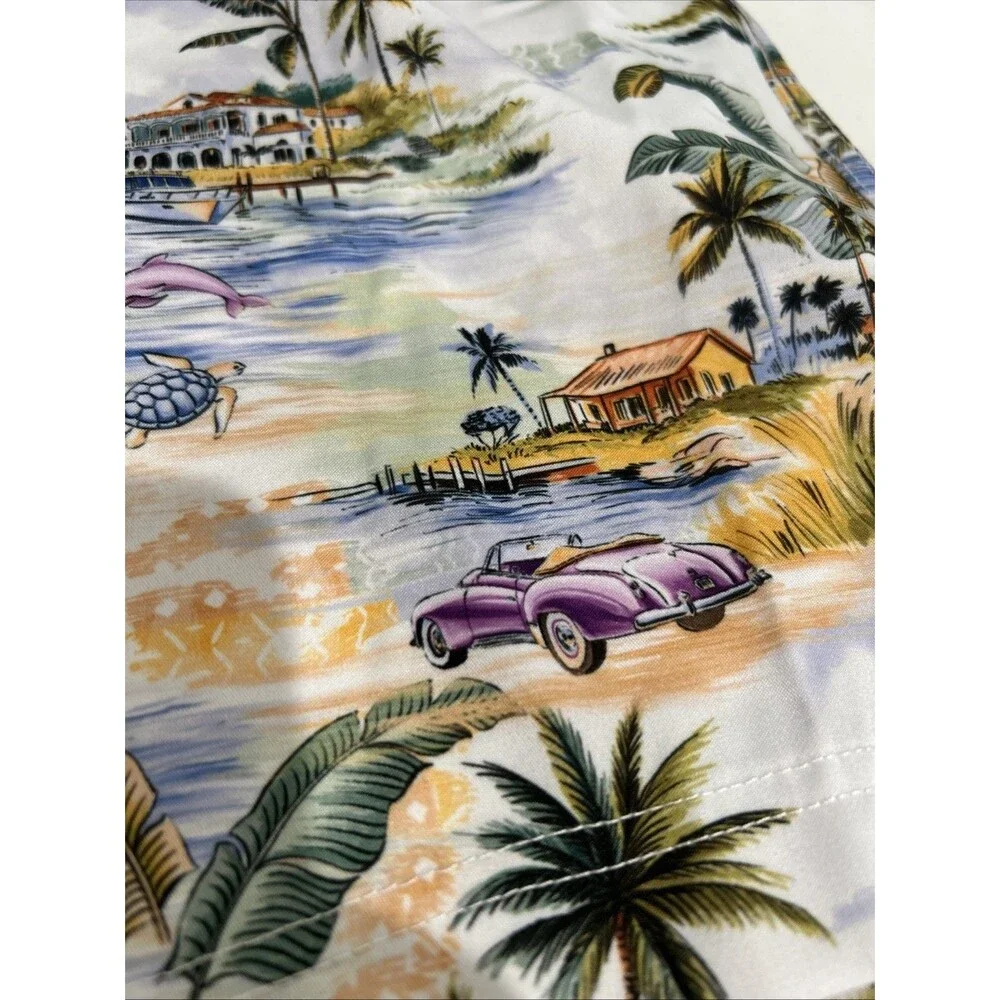 Robert Graham Swim Trunks Men's L Vacation Mode Beach Tropical Paradise Sport